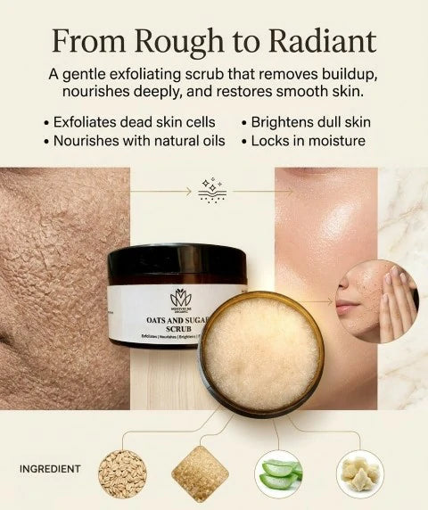Emulsify Oats And Sugar Scrub