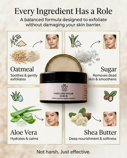 Emulsify Oats And Sugar Scrub