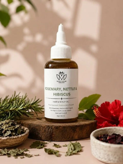 ROSEMARY, NETTLE & HIBISCUS ( hair and scalp oil)