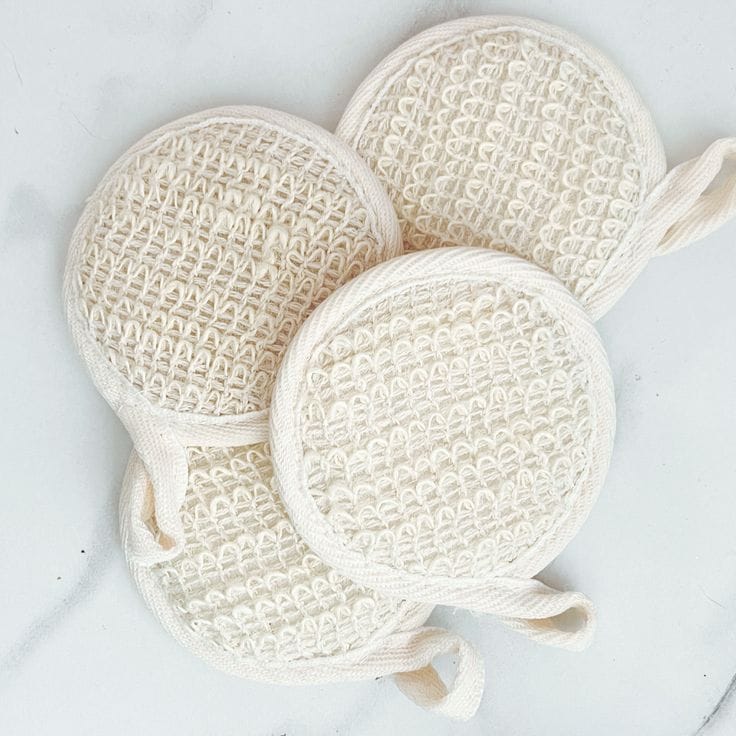 Ramie bath loofas