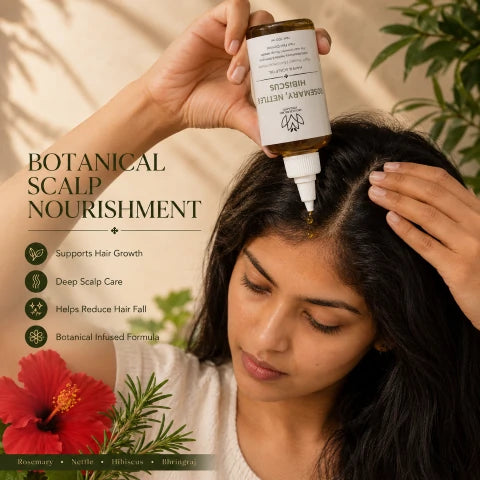 ROSEMARY, NETTLE & HIBISCUS ( hair and scalp oil)