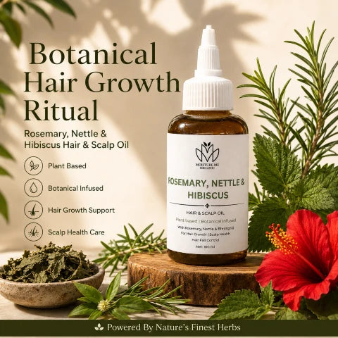 ROSEMARY, NETTLE & HIBISCUS ( hair and scalp oil)
