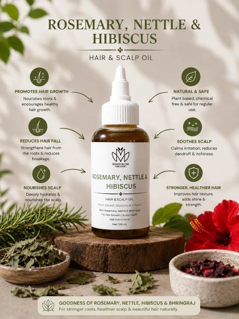 ROSEMARY, NETTLE & HIBISCUS ( hair and scalp oil)